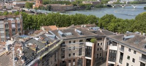 Reportage isalation TRISO-TOITURE avec SER BTP  à Toulouse, place de Bologne  (31)