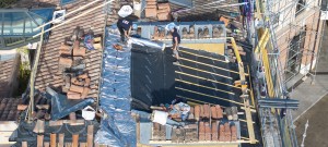 Reportage isalation TRISO-TOITURE avec SER BTP  à Toulouse, place de Bologne  (31)