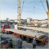 Rector sur le chantier du Pont des Fusillés à Nancy