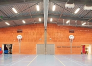 Interior of a large school gym hall