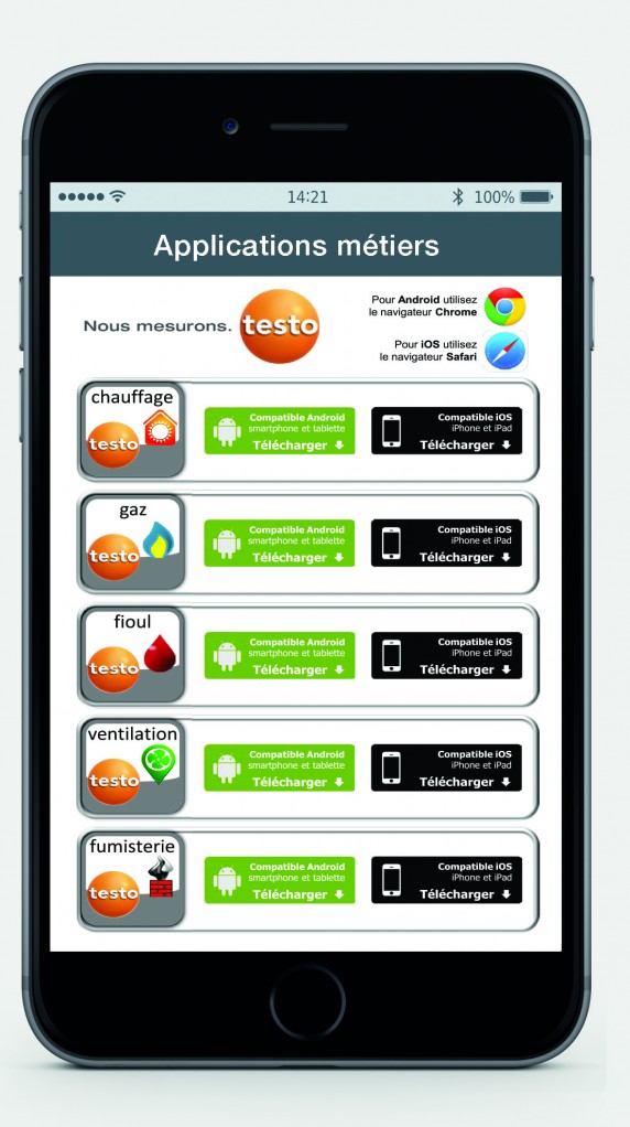 Smartphone applications metiers